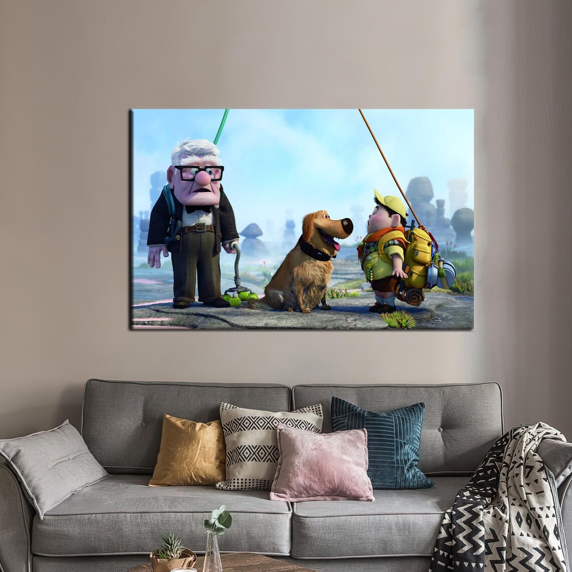 Up Movie Carl Fredricksen Dug Russell Pixar Adventure Art Poster