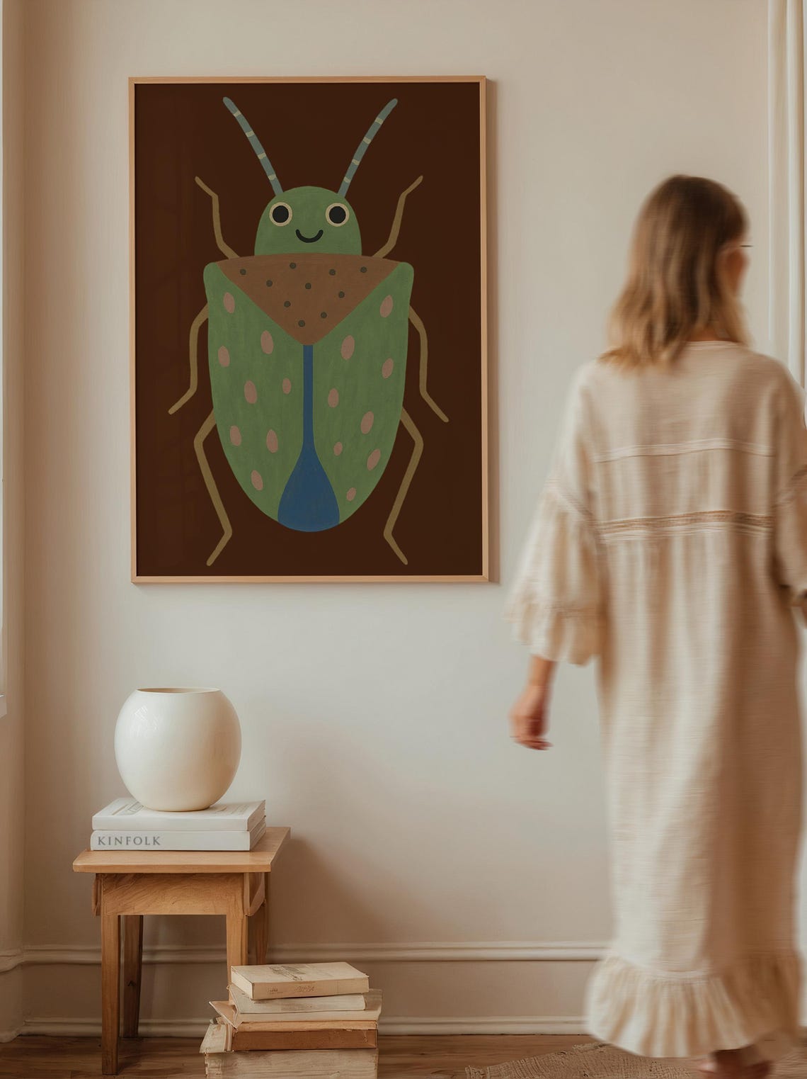 Colorful Bug Wall Art Whimsical Insect Illustration