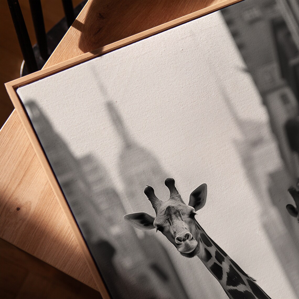 Giraffe in the City Vintage Photography Art Print - Image 2