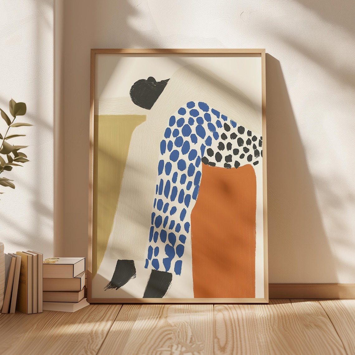 Abstract Seated Figure Minimalist Contemporary Art Print