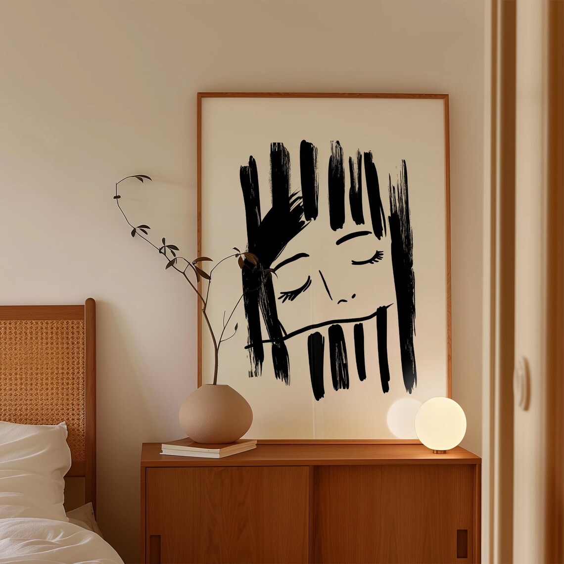 Minimalist Face Line Art, Emotional Abstract Portrait - Image 6
