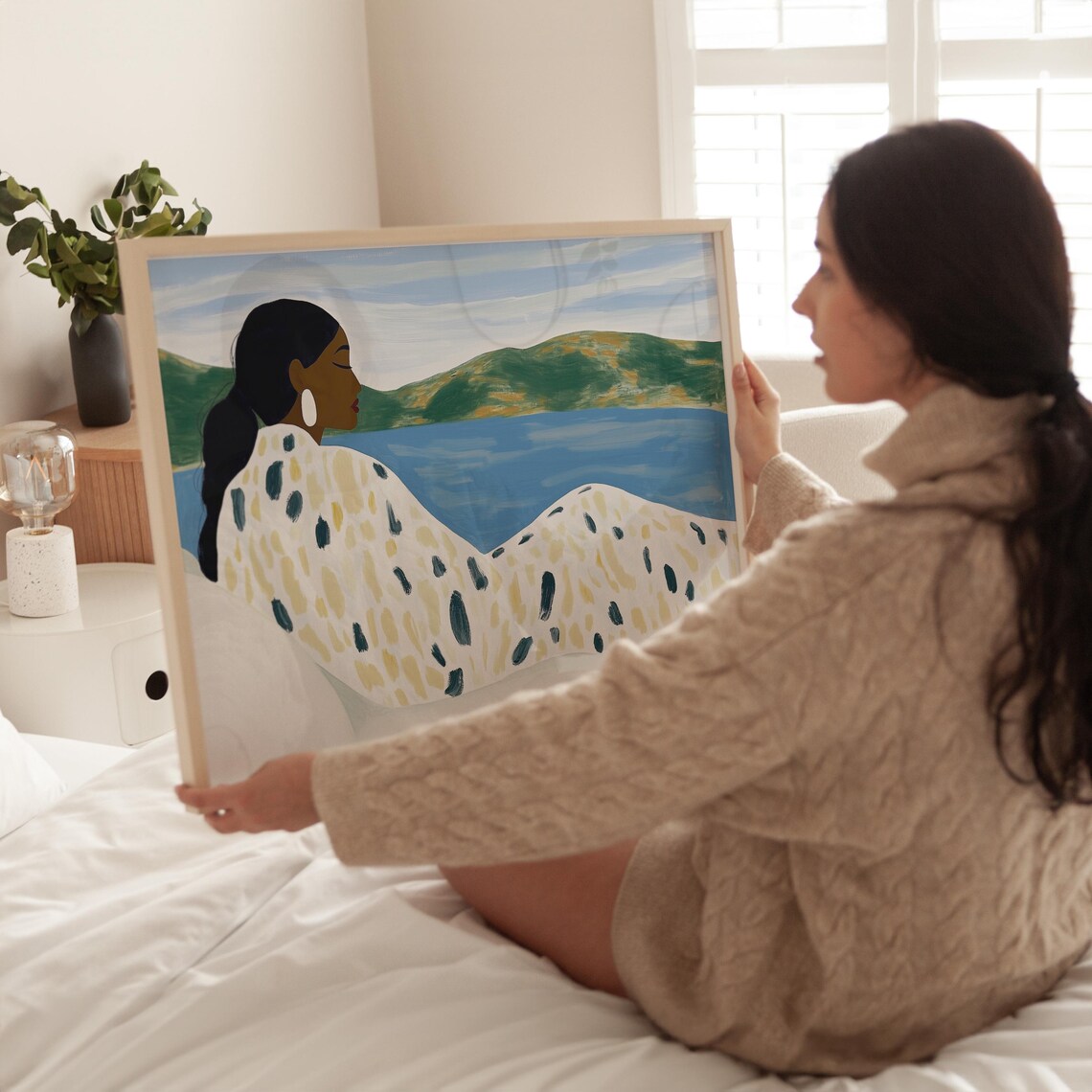 Abstract Woman by the Water, Minimalist Wall Art Print - Image 2