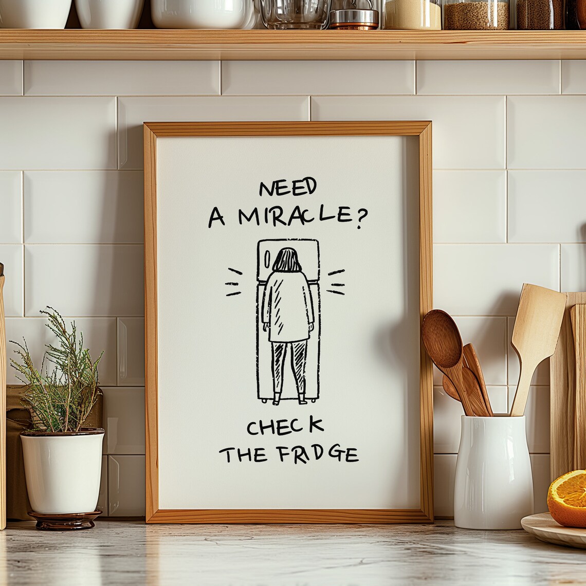 Need A Miracle, Christian Humor Kitchen Decor - Image 3