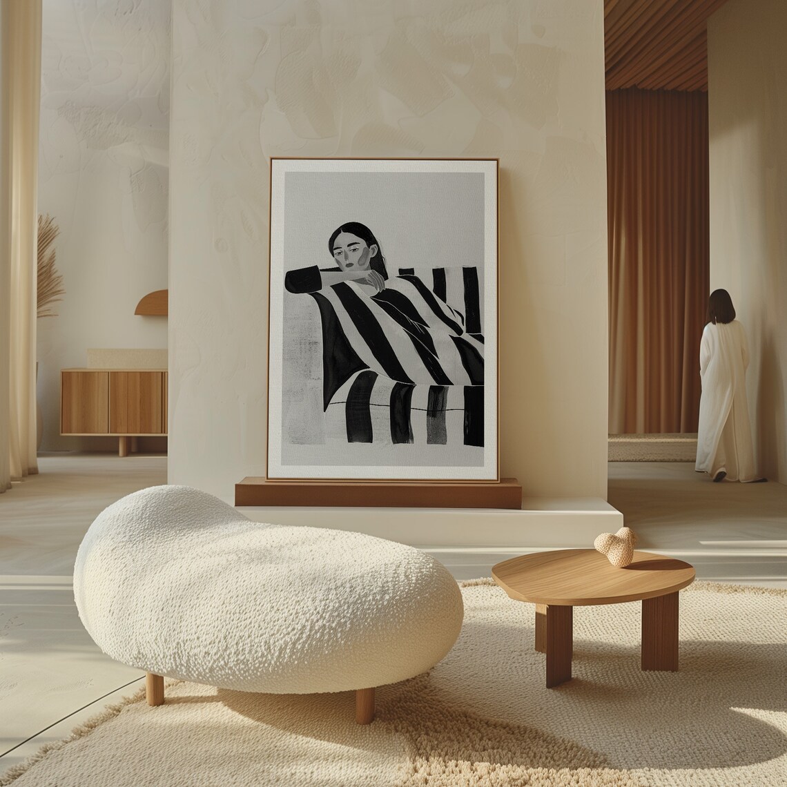 Abstract People Art Print, Nordic Minimalist Decor - Image 3