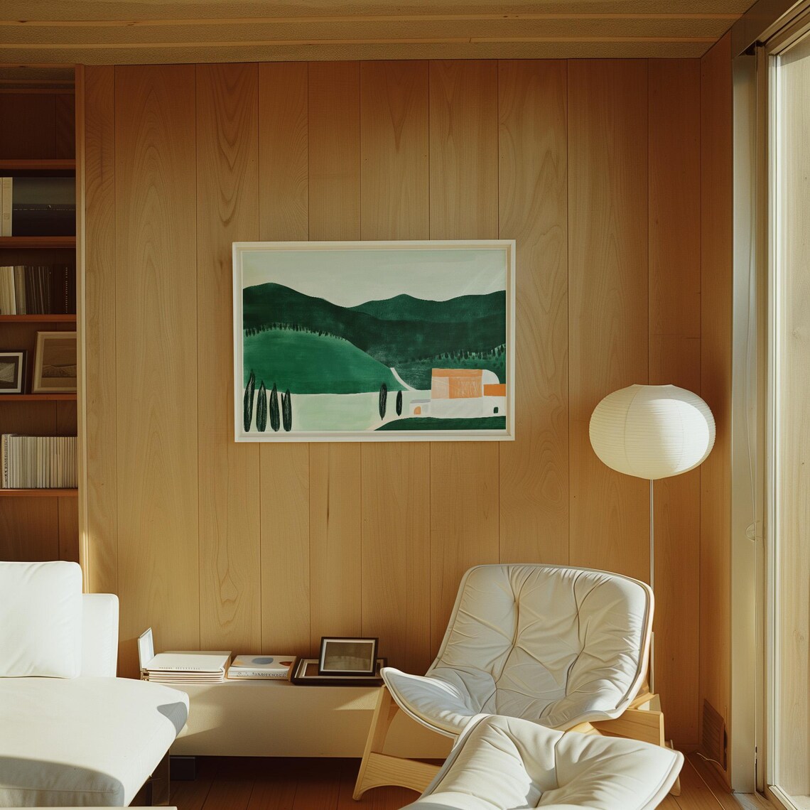 Minimalist Countryside Landscape, Modern Wall Art - Image 5