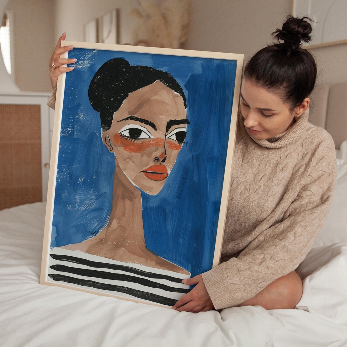 Bold Woman Portrait - Abstract Fashion Wall Art