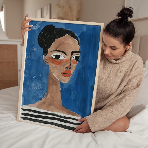 Bold Woman Portrait - Abstract Fashion Wall Art