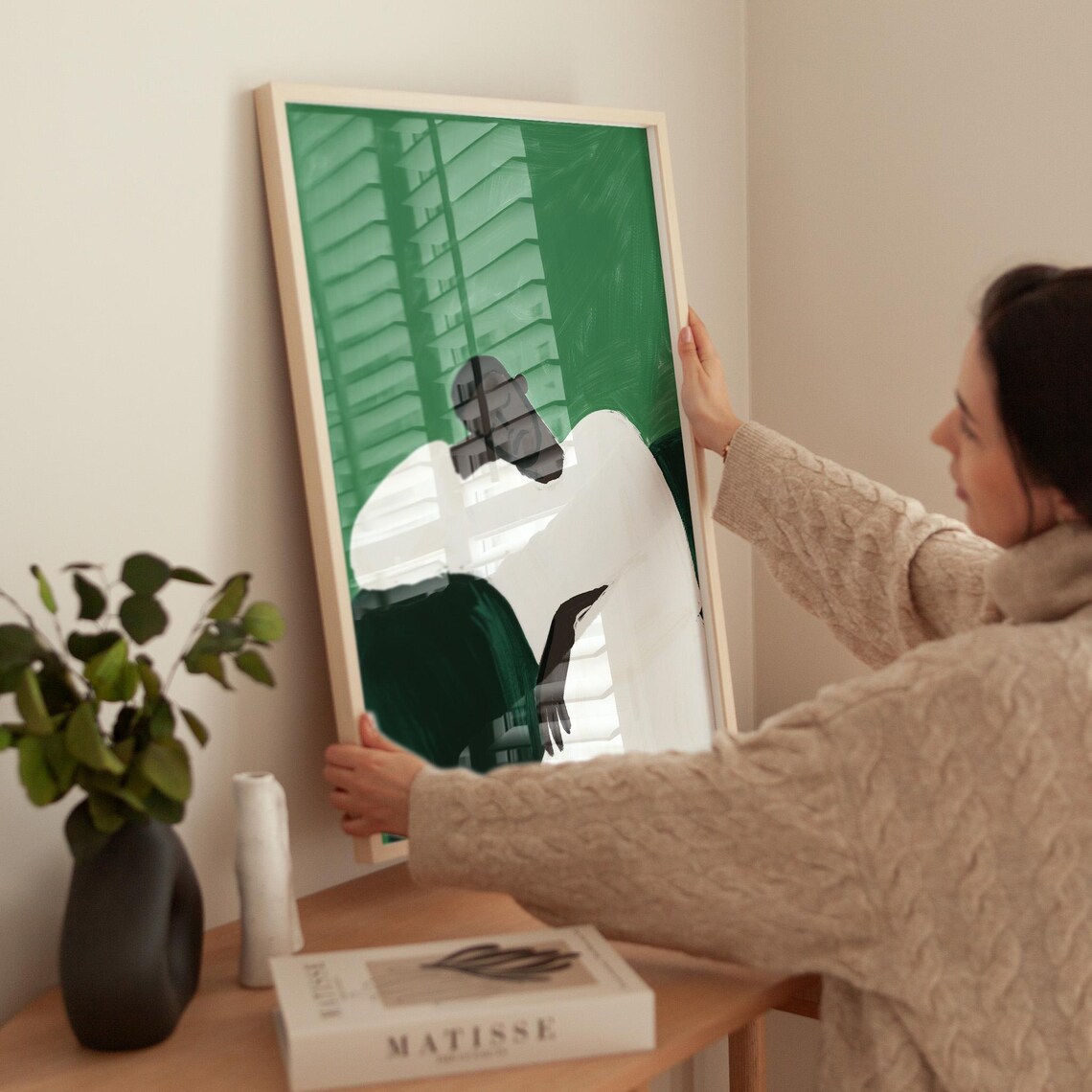 Minimalist Sleeping Man, Modern Abstract Figure - Image 6