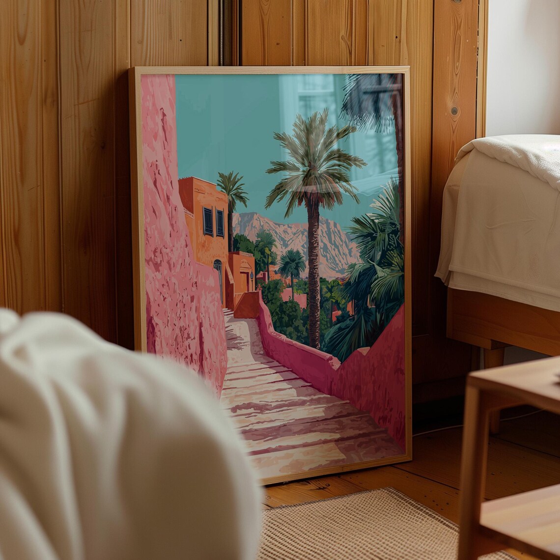 City Palm Tree Art Print, Tropical Landscape - Image 4