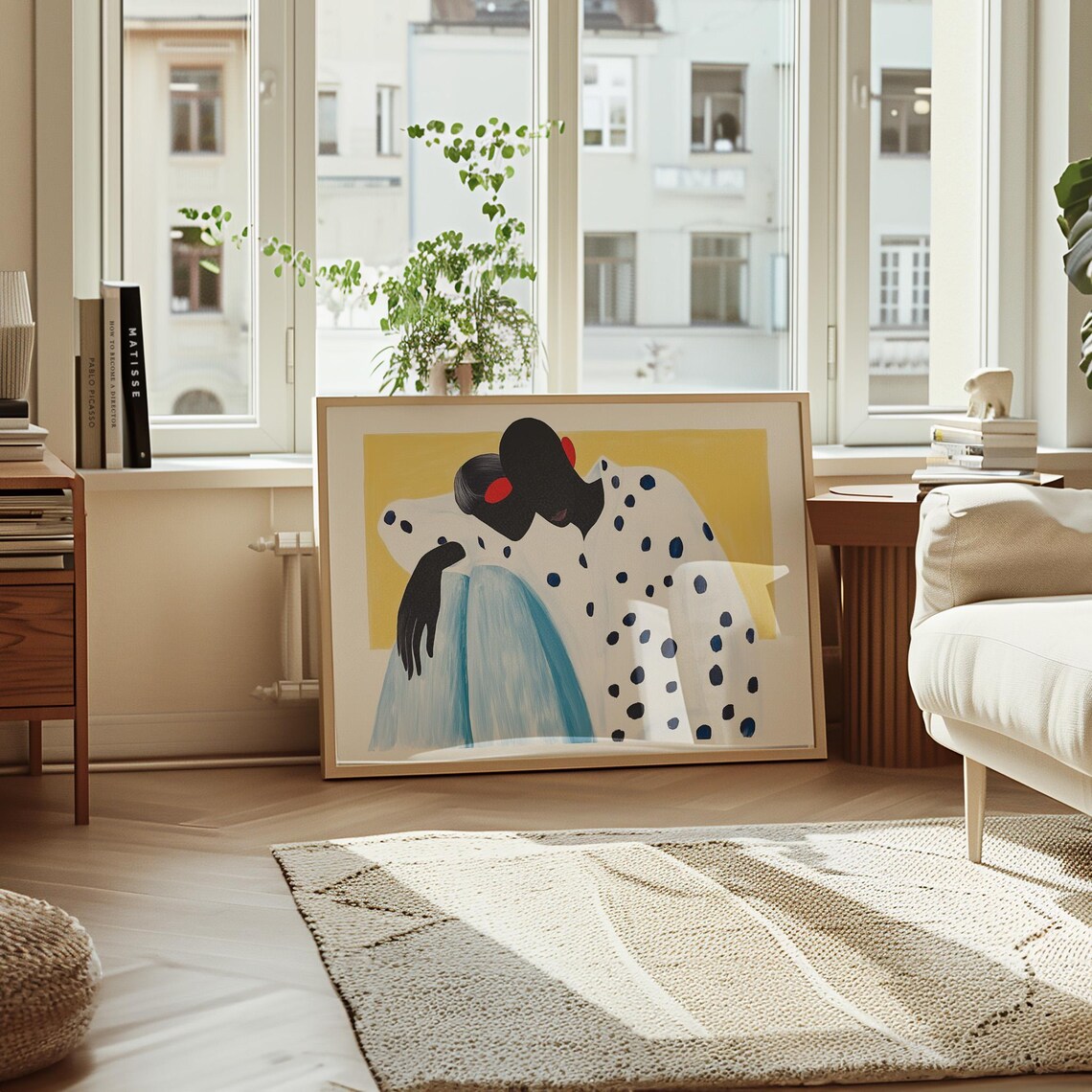 Abstract Couple, Polka Dot Minimalist Decor - Image 5