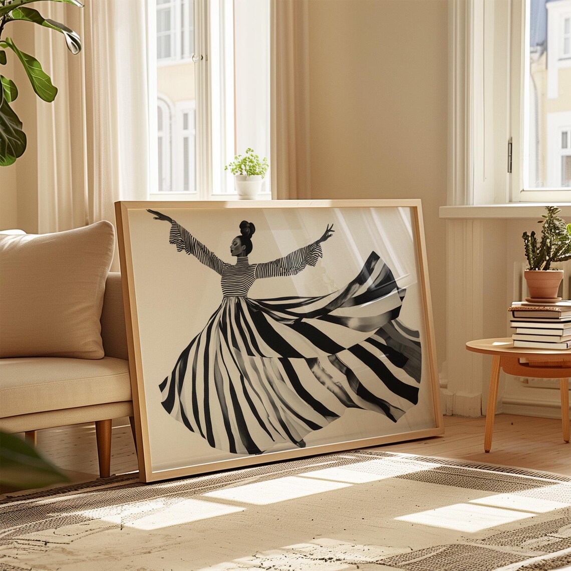 Dance Of Joy Abstract Figure, Modern Decor Art Print