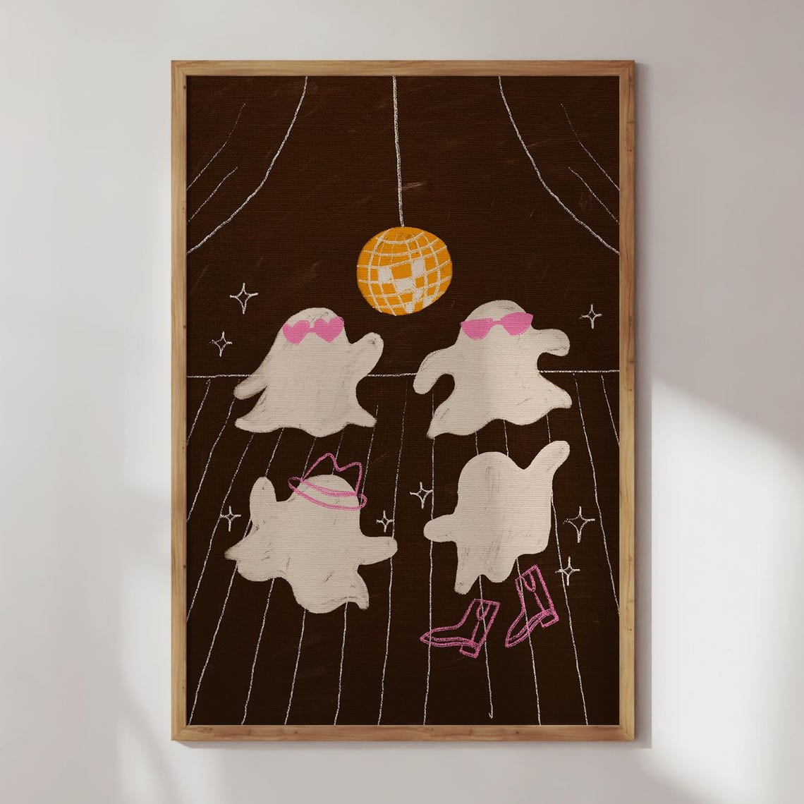 Disco Halloween Art Print Dopamine Decor