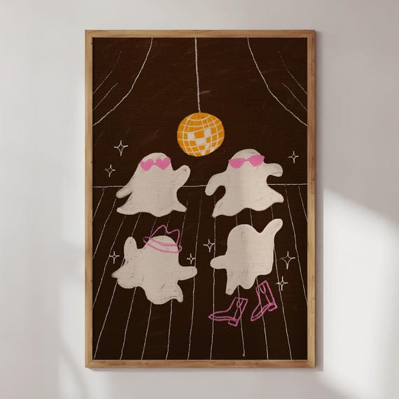 Disco Halloween Art Print Dopamine Decor
