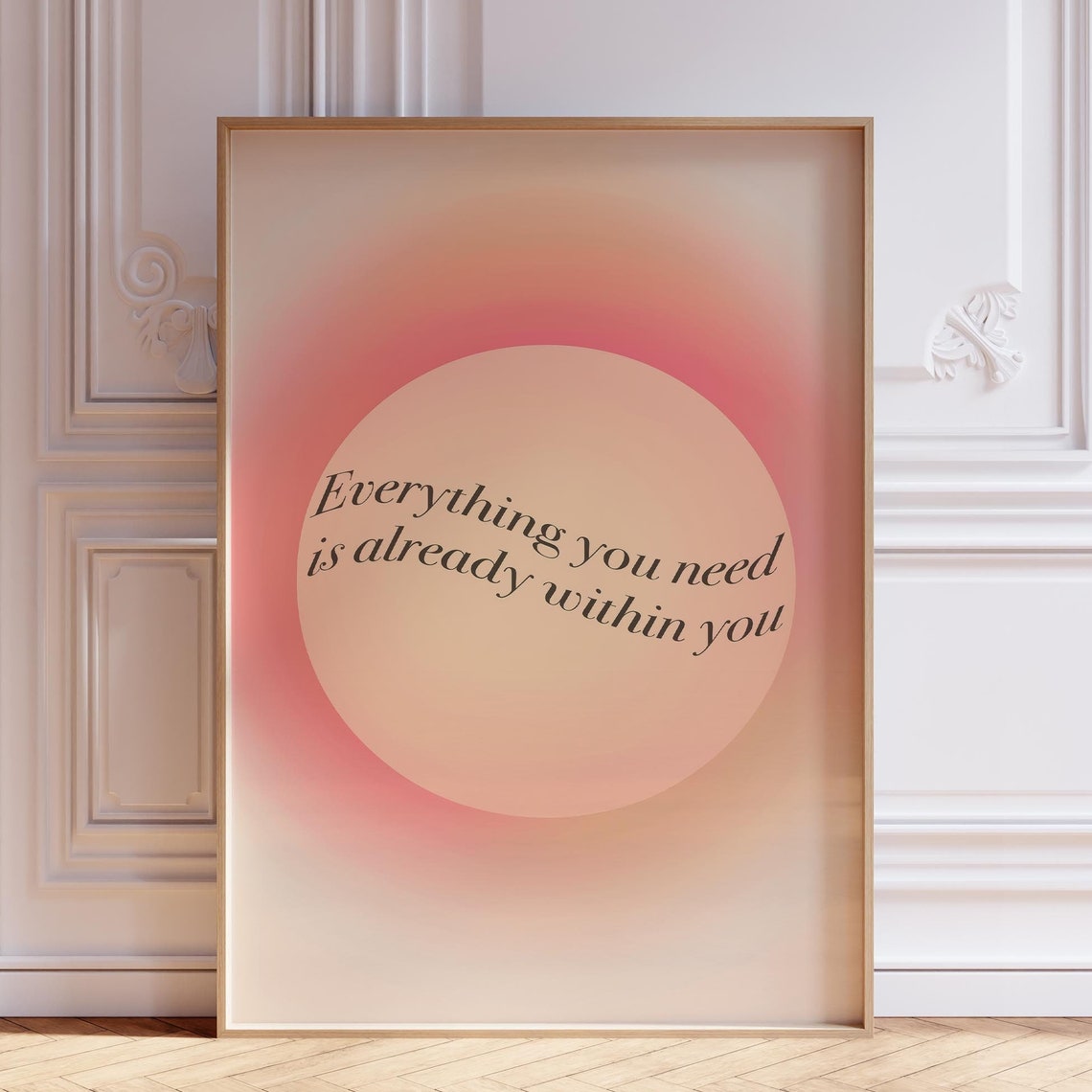 Everything You Need Is Already Within You Rose Sun Quote Poster