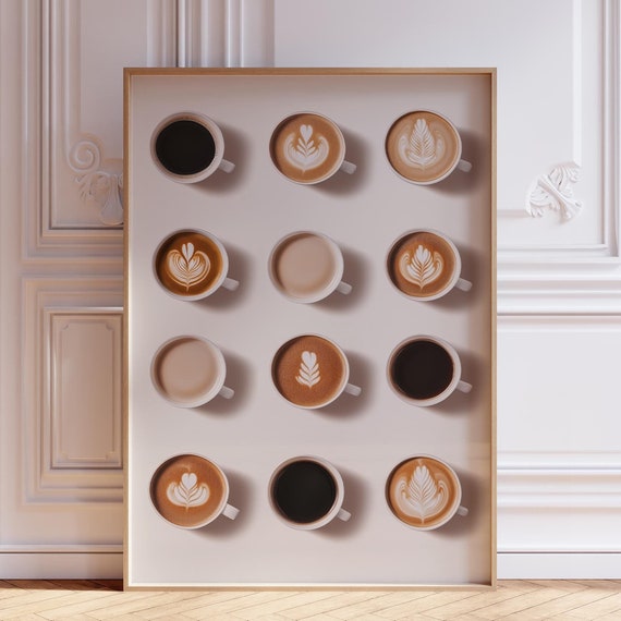 Coffee Poster Print Neutral Kitchen Wall Art Minimalist