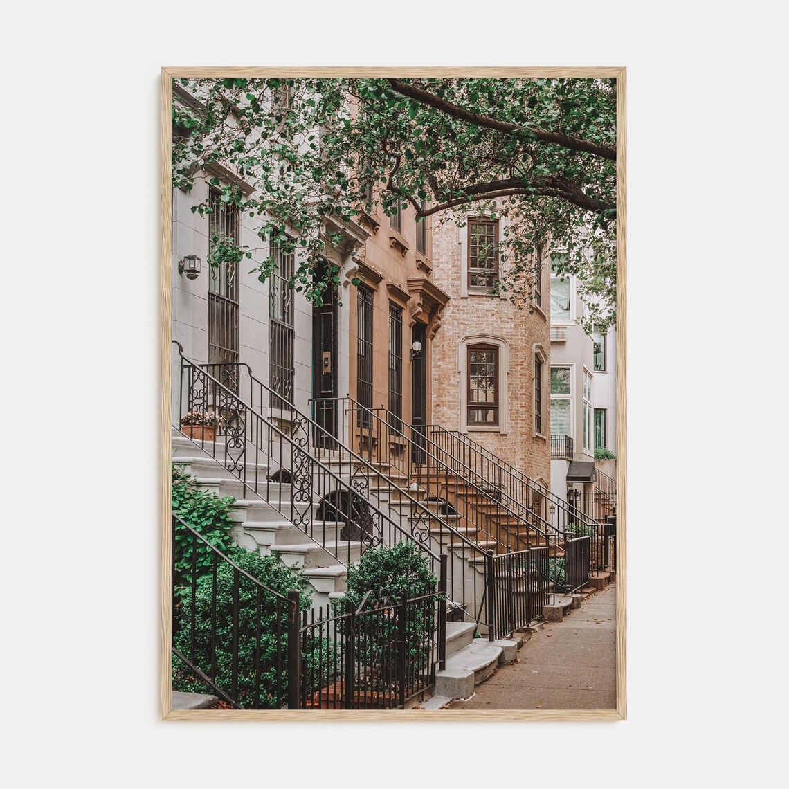 New York City Brownstone Art Print, Urban Wall Art