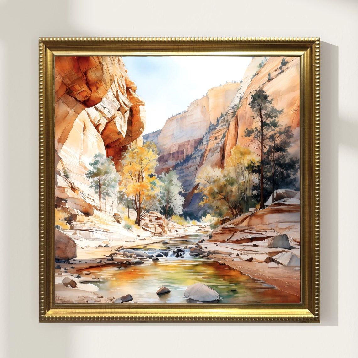 Zion Utah Travel Print Wall Art Zion National Park Travel Poster National Parks Traveler Gift Utah Travel Poster Watercolor Painting Art - Image 4