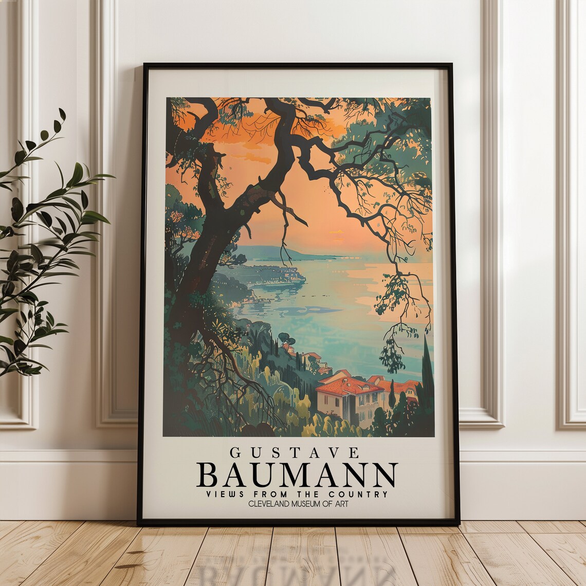 Gustave Baumann Views From the Country Sunset Coast Art Poster