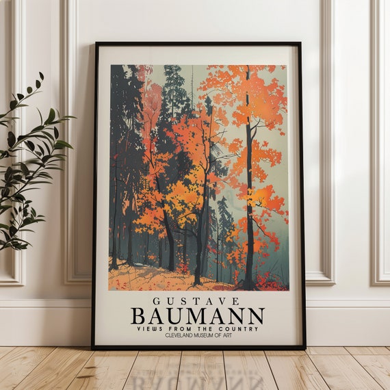 Gustave Baumann Fine Art Print Woodblock Poster Home Decor Nature Countryside Living Room Illustration Exhibition