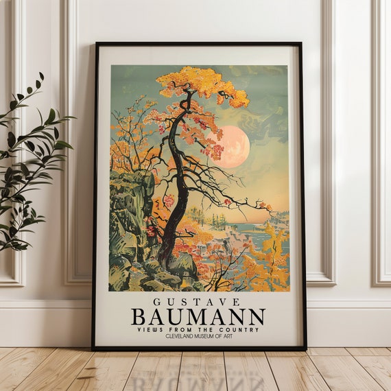 Gustave Baumann Fine Art Print Woodblock Poster Home Decor Nature Countryside Living Room Illustration Exhibition