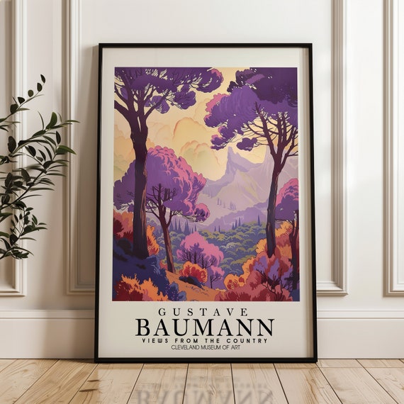 Gustave Baumann Fine Art Print Woodblock Poster Home Decor Nature Countryside Living Room Illustration Exhibition