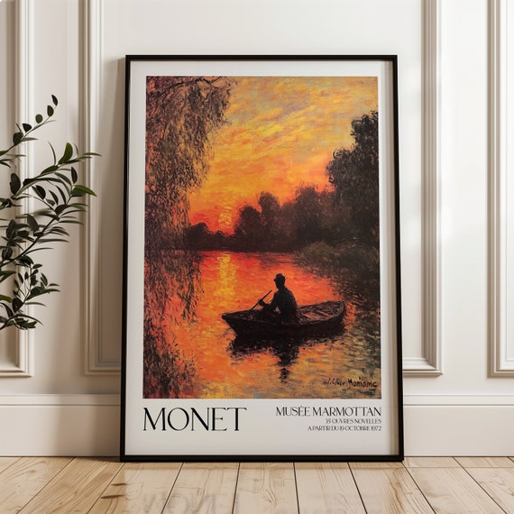 Claude Monet Poster Exhibition Print Vintage Home Decor Floral Art