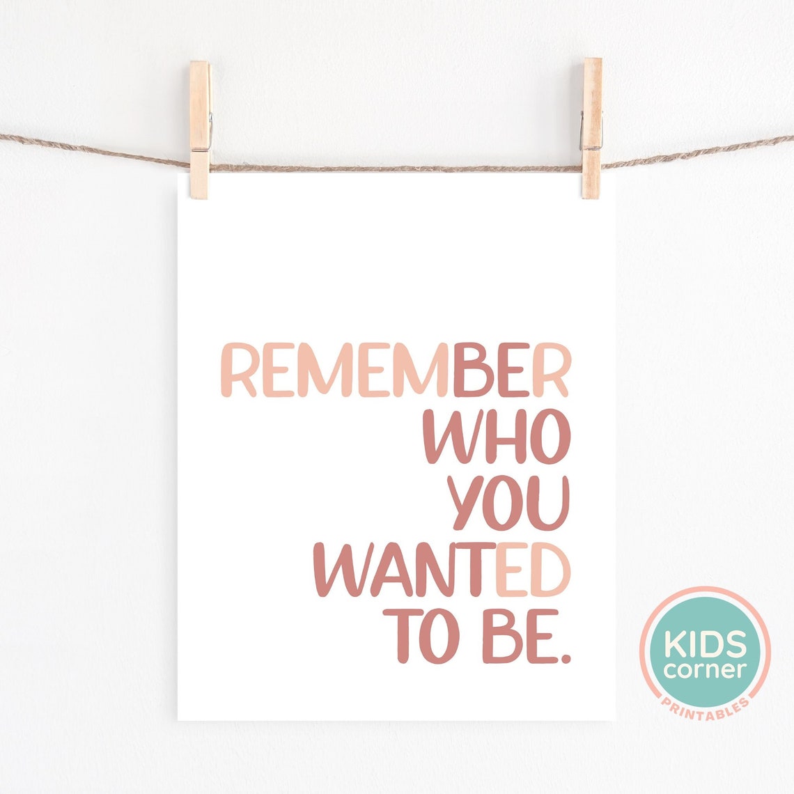 Remember Who You Wanted to Be Warm Terracotta Reflective Poster - Image 2