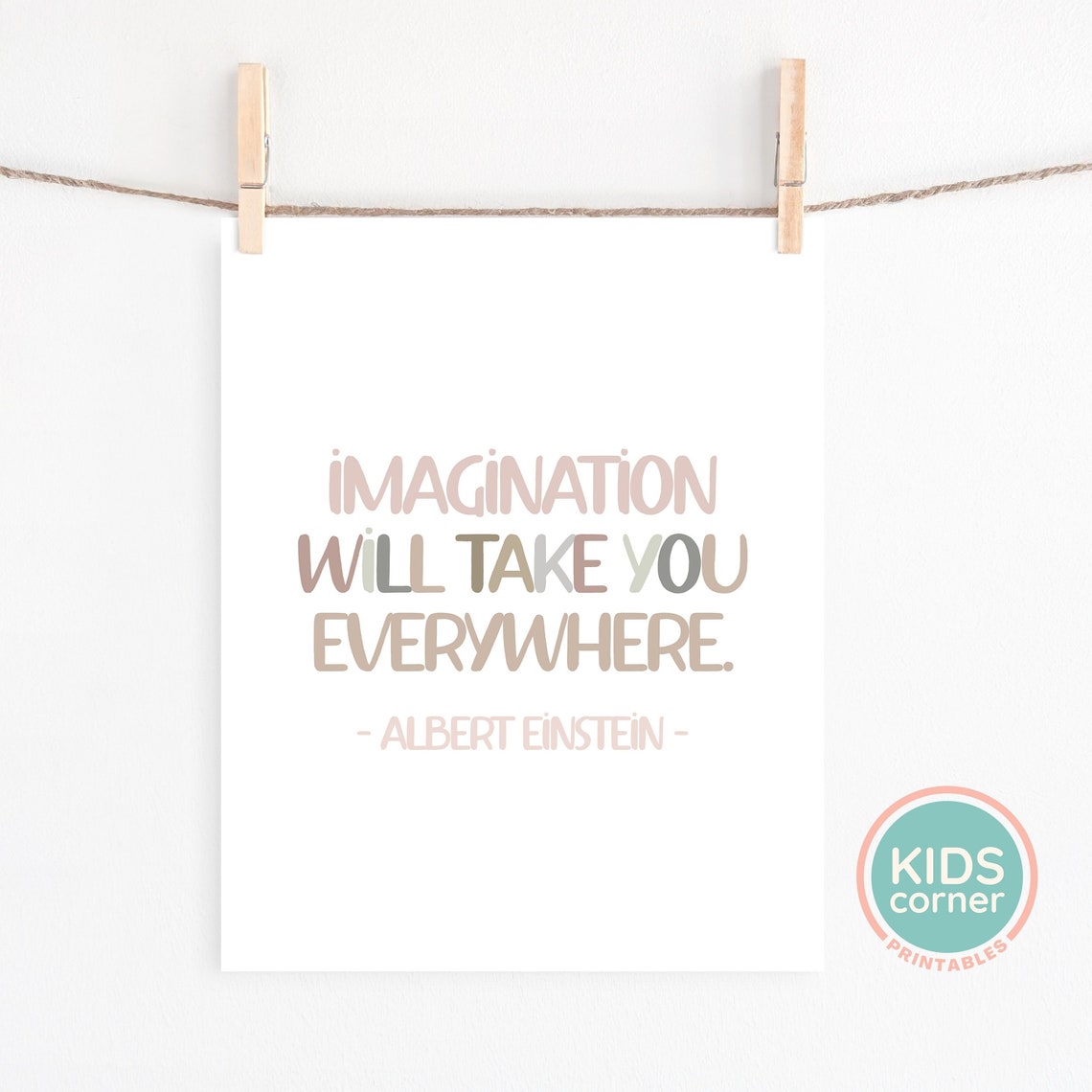Imagination Will Take You Everywhere Albert Einstein Quote Print