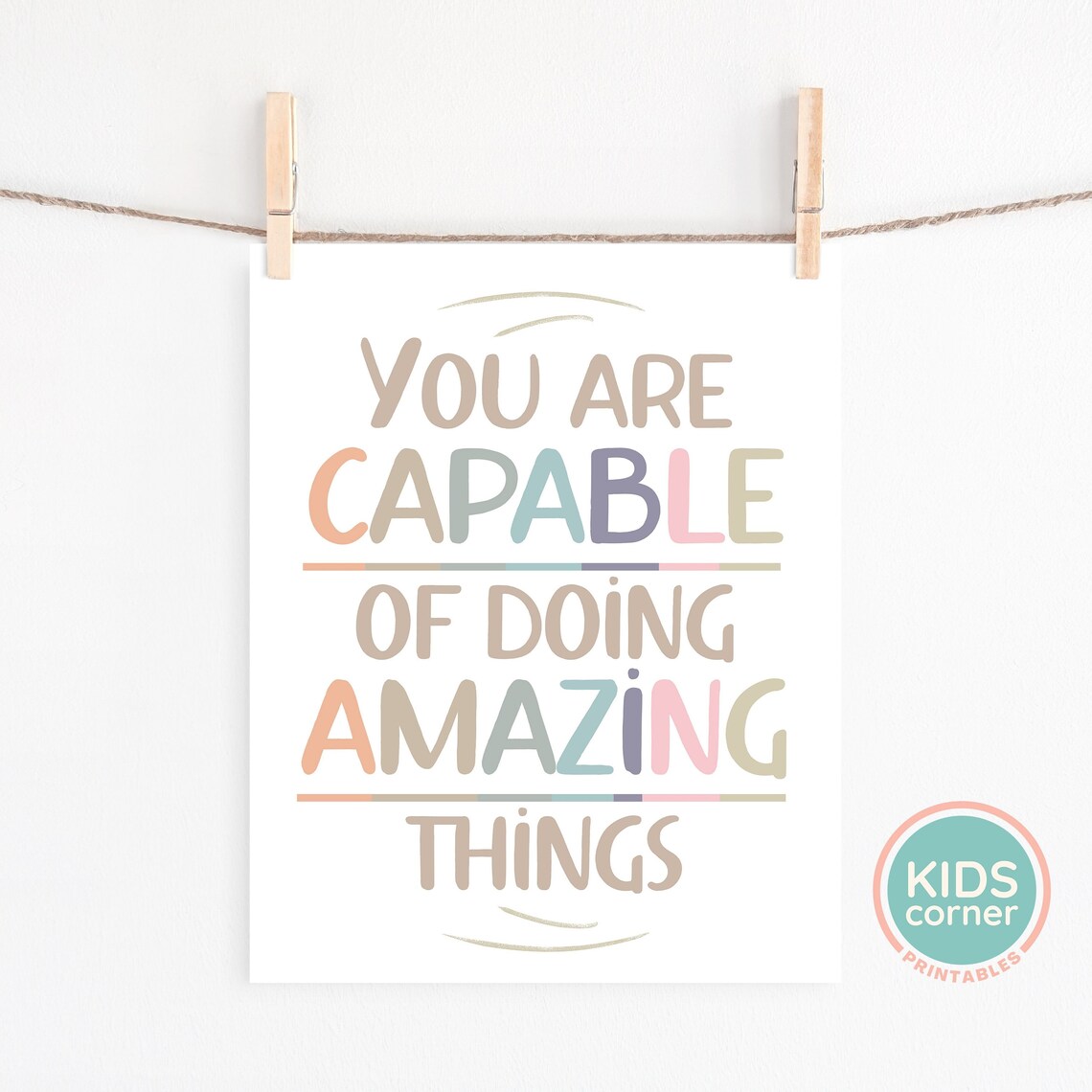 You Are Capable Of Doing Amazing Things Boho Art Print - Image 2