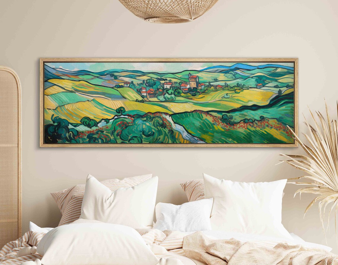 Vintage Panoramic Landscape Art Print, Horizontal - Image 2