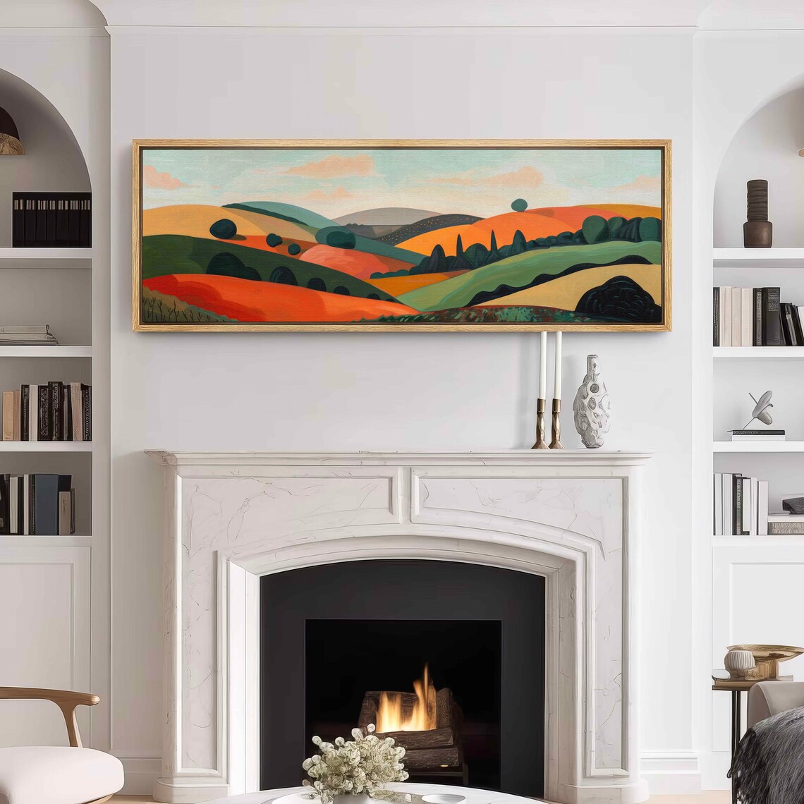 Modern Landscape, Minimal Panoramic Wall Art - Image 3