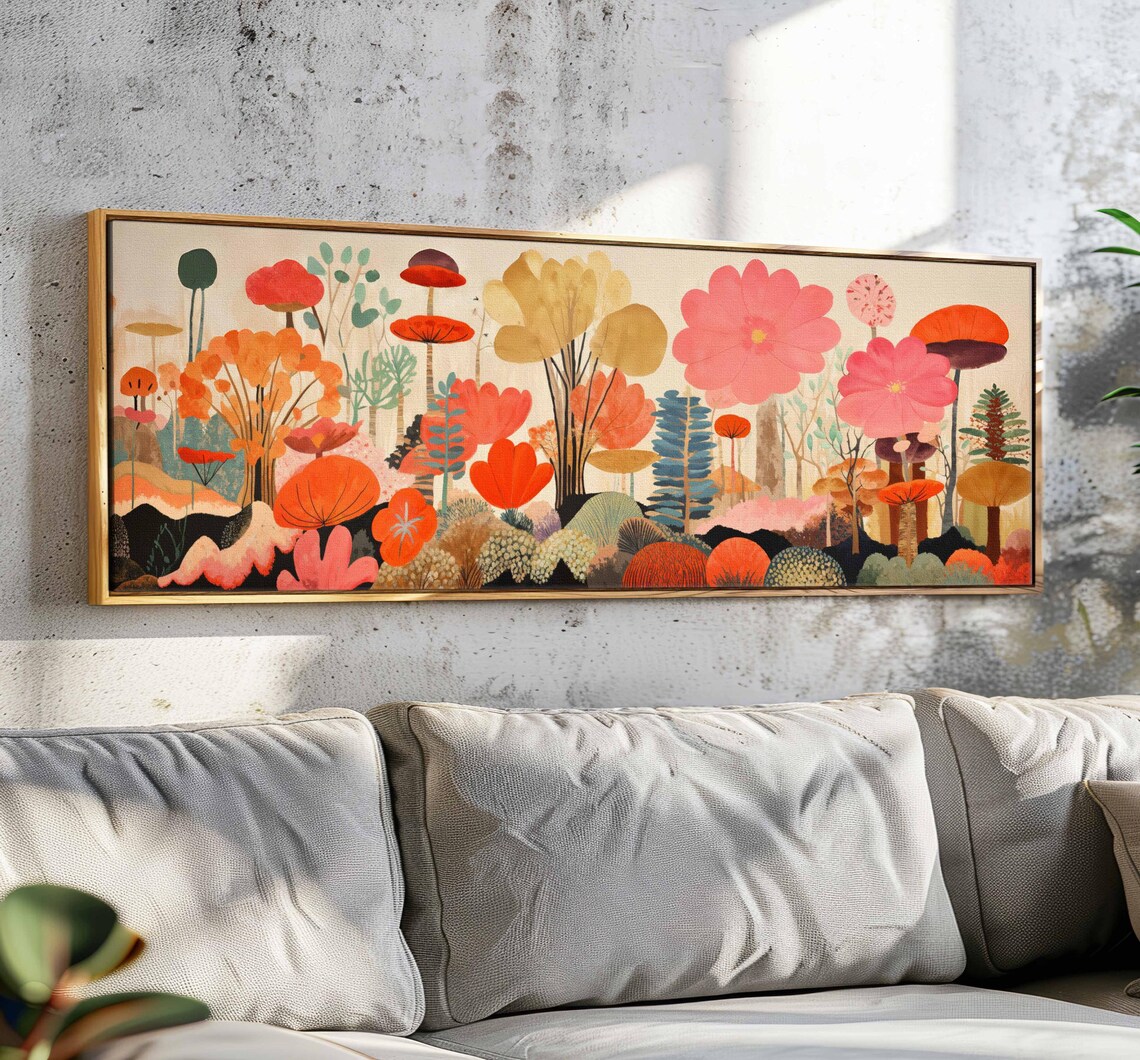Mid-Century Modern Botanical Floral Art Print