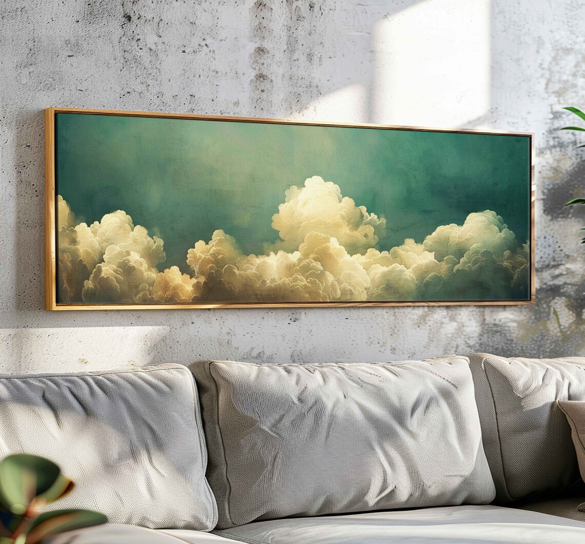 Vintage Moody Cloud Minimalist Sky Art Print
