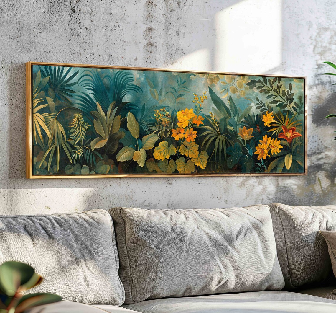Panoramic Wildflower Botanical Wall Art Print