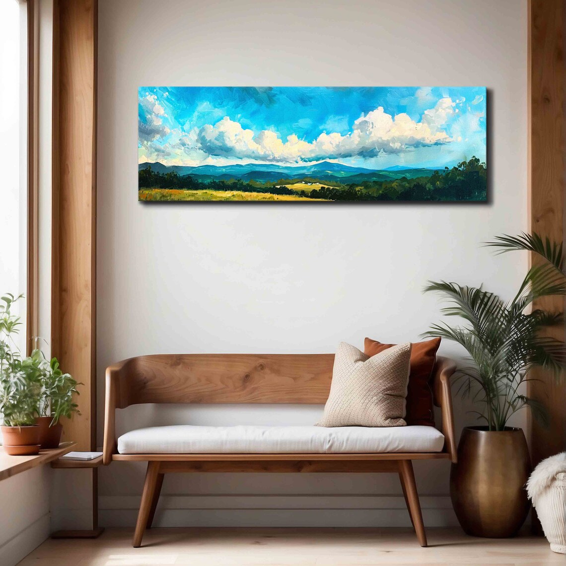Panoramic Landscape Oil Painting Art Print, Modern - Image 4