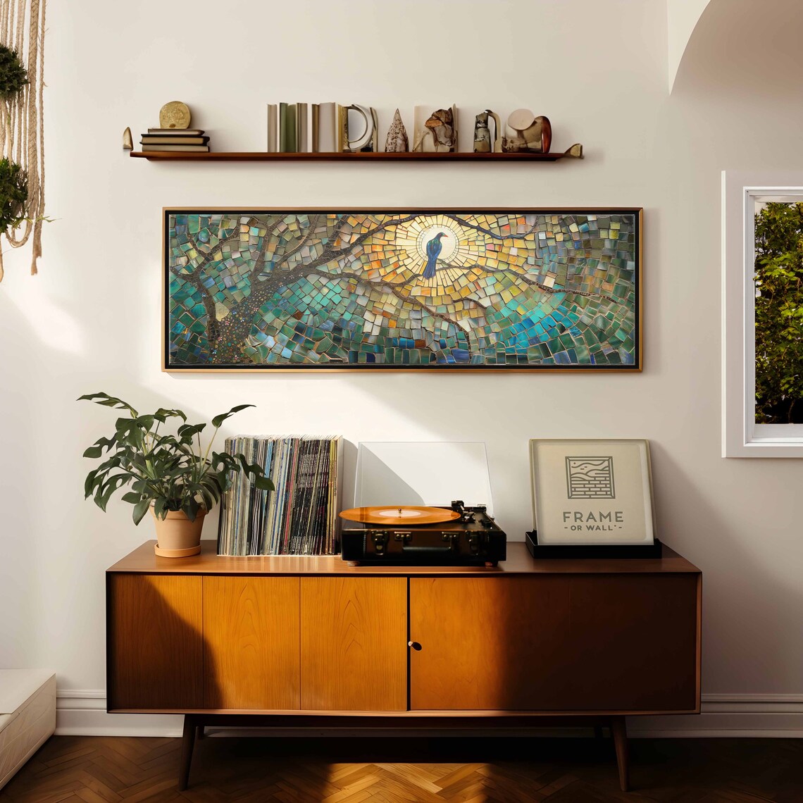 Mid Century Modern Boho Art Print, Horizontal Decor - Image 2