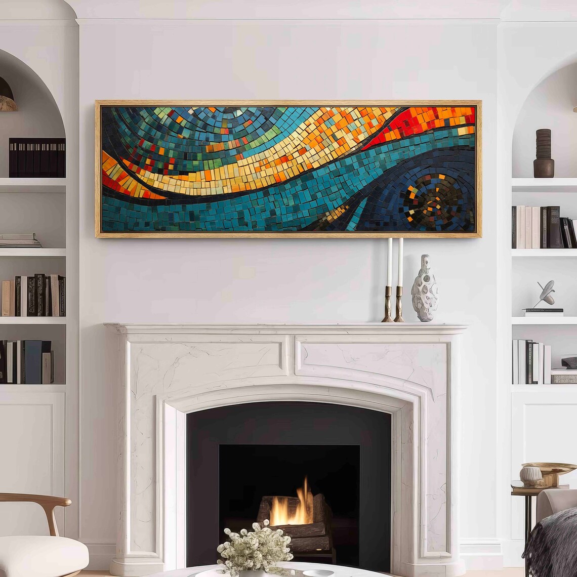 Mid Century Modern Geometric Mosaics Art Print - Image 3