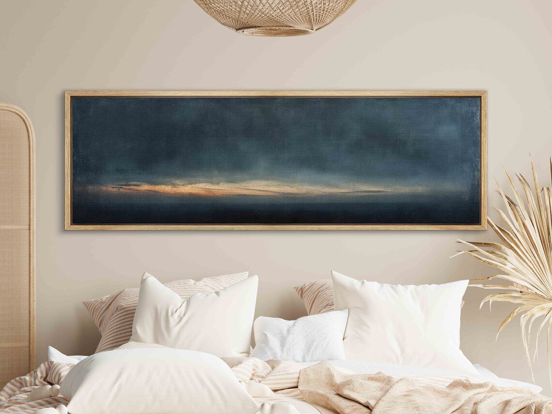 Moody Seascape and Clouds, Modern Wall Art Print - Image 2