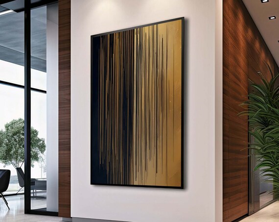 Golden Abstract Artgold Print Modern Canvas Painting Gold Art Wall Color Decor Home