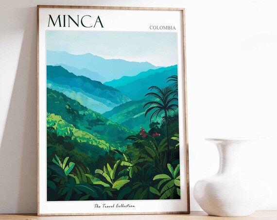 Minca Poster Colombia Travel Print Colombian Decor South America Wall Art