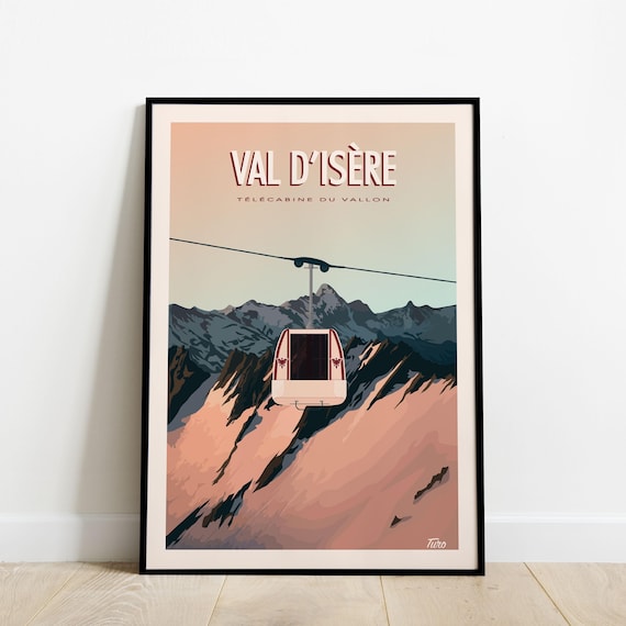 Val Disre Travel Poster Vallon Gondola Poster Alps Poster