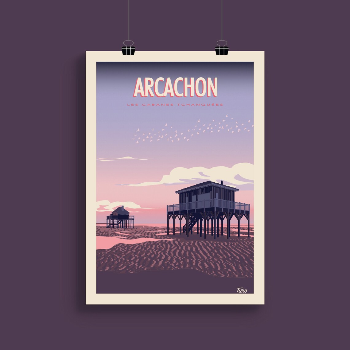 Arcachon Vintage Travel Poster, West Coast Bay