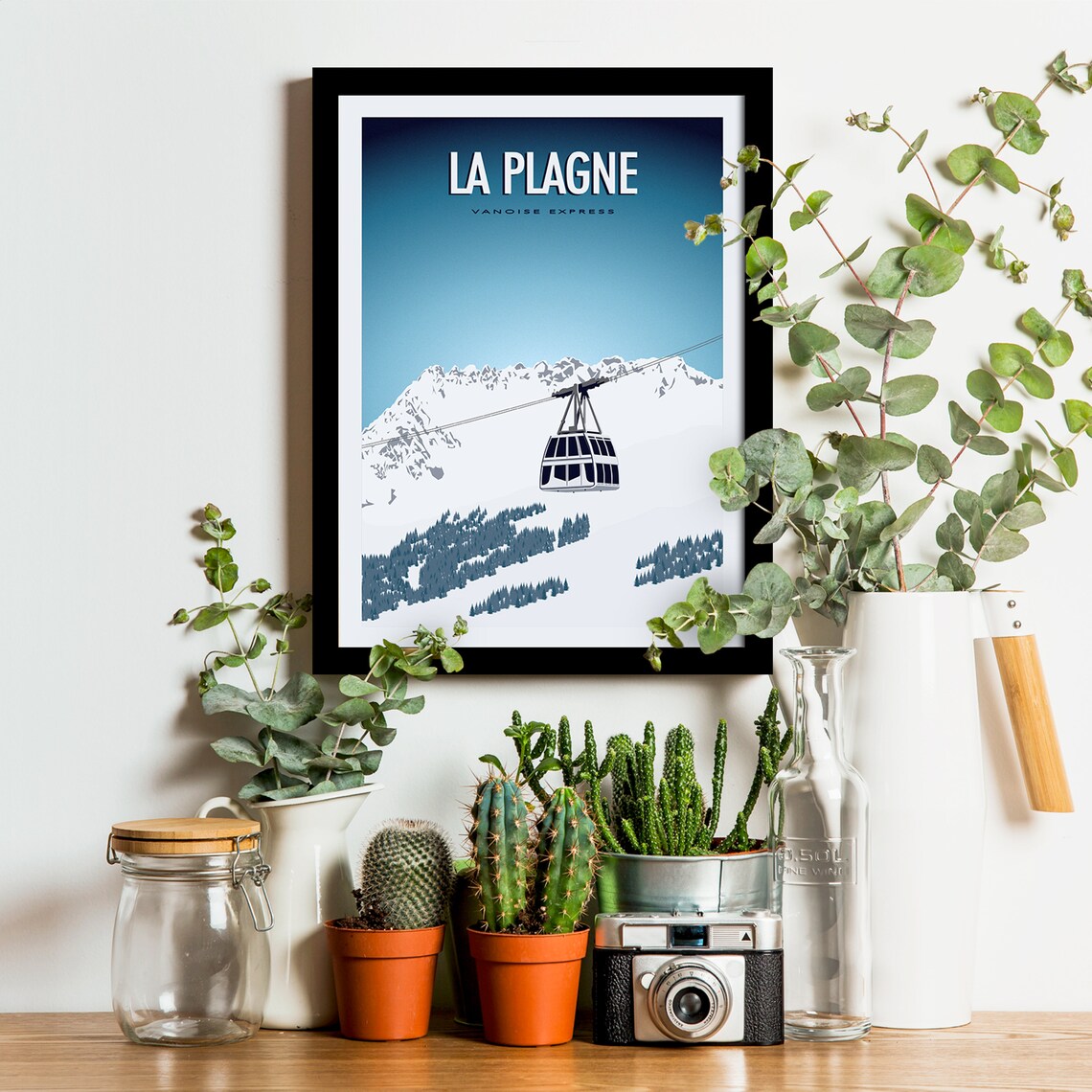 La Plagne Vintage Travel Poster, Vanoise Express - Image 2