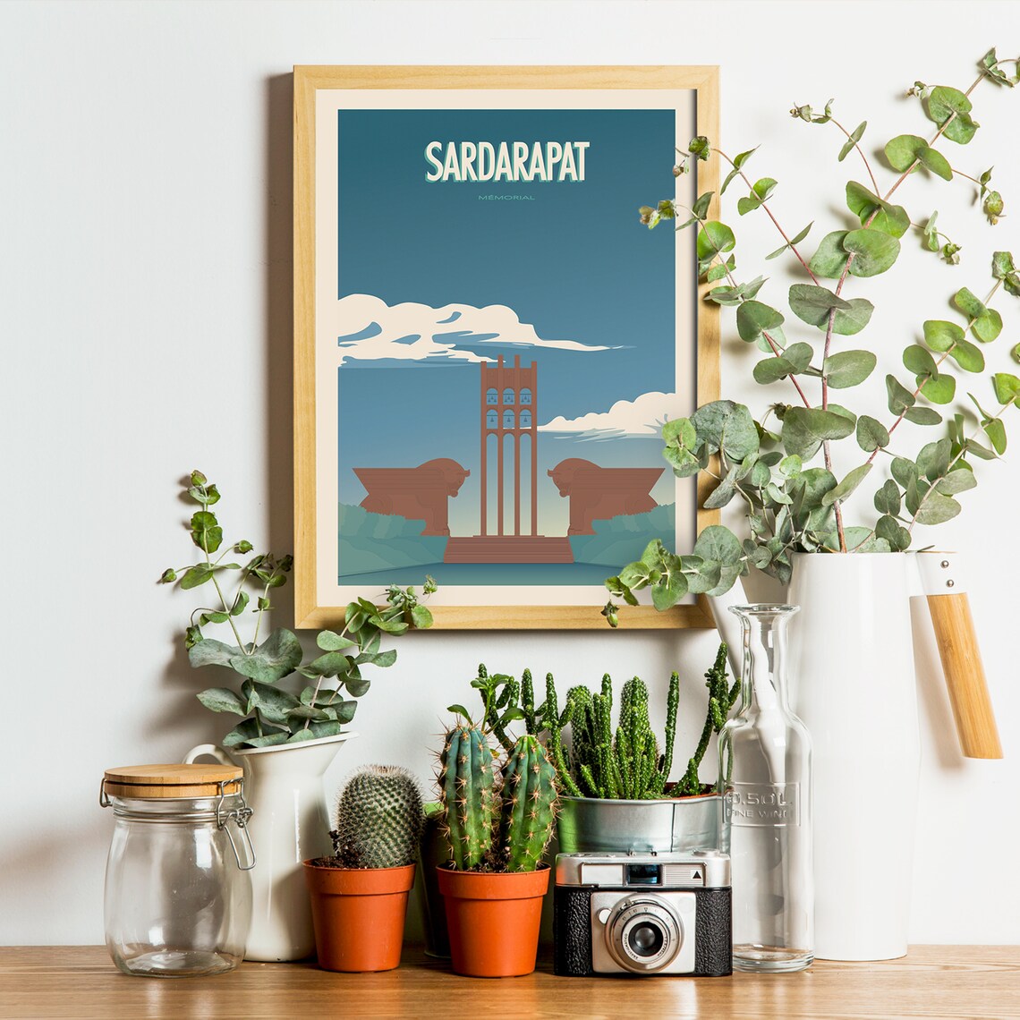 Sardarapat Vintage Travel Poster, Armenia Memorial - Image 3
