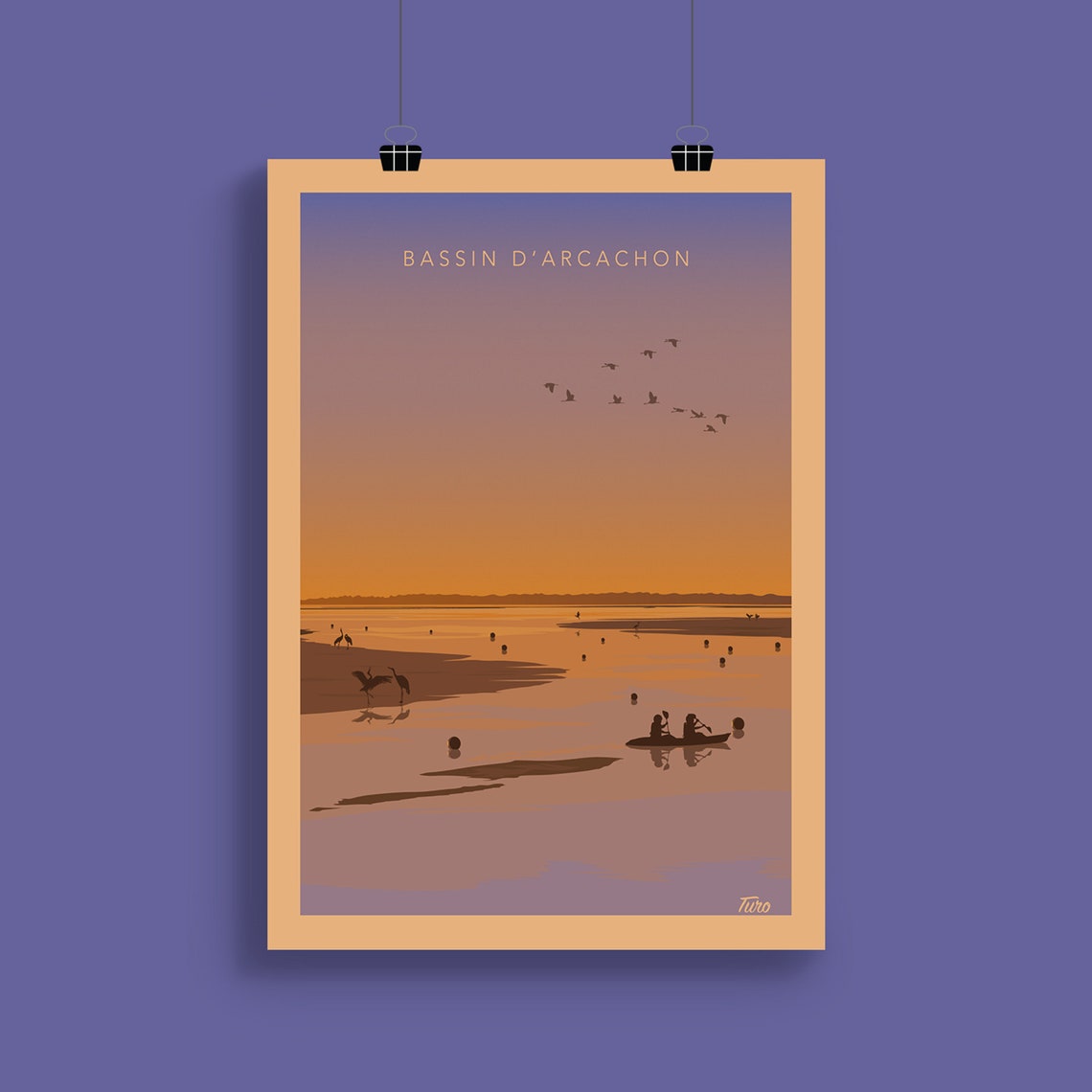 Bassin Darcachon Travel Poster Travel Poster The Island Of Birds Vintage Poster South West Ocean Cap Ferret - Image 2