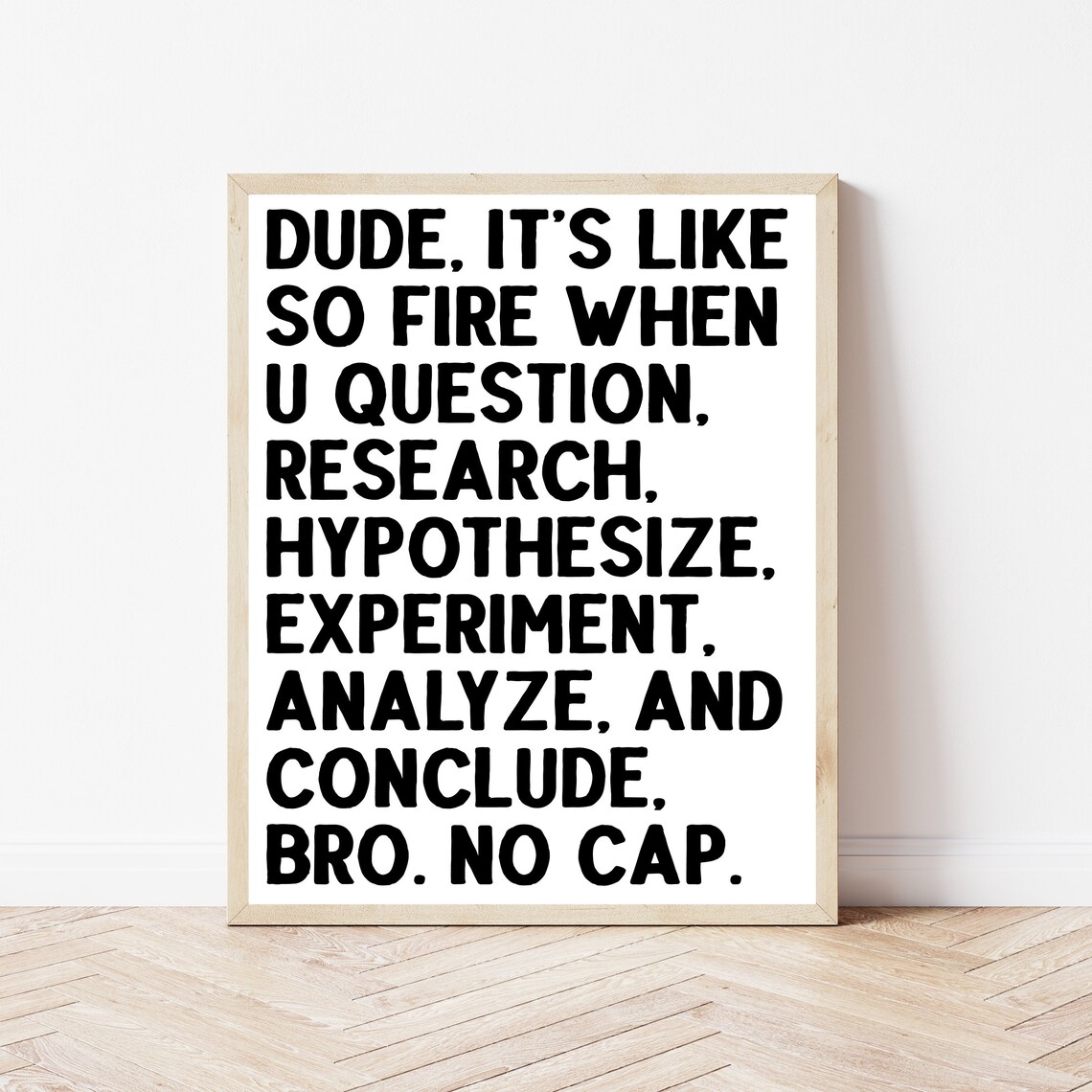 Science Classroom Decor, Funny STEM Poster Print