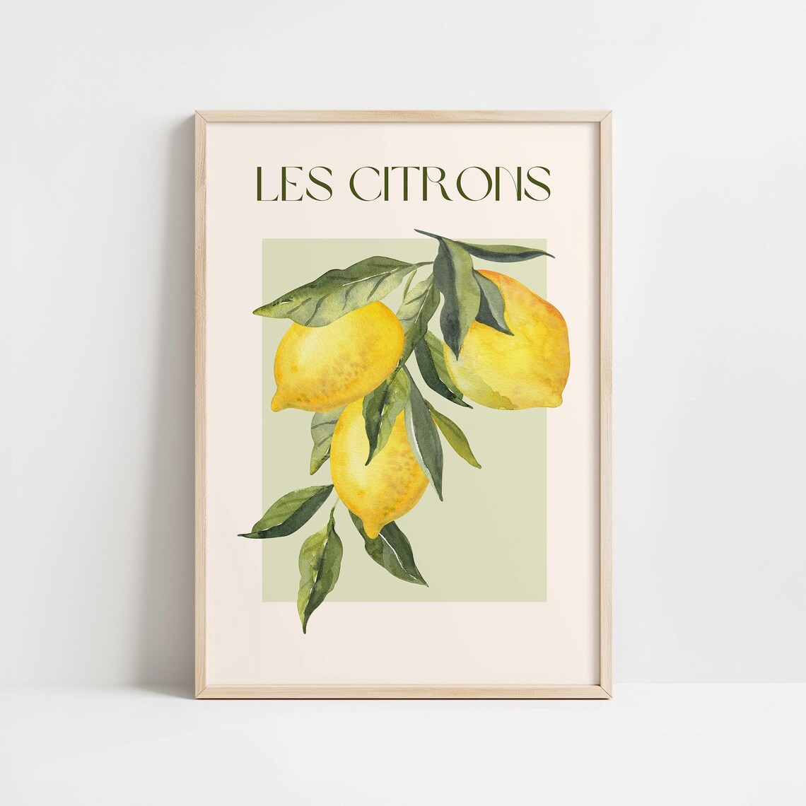Lemons Illustration Art Print, Farmhouse Kitchen Decor