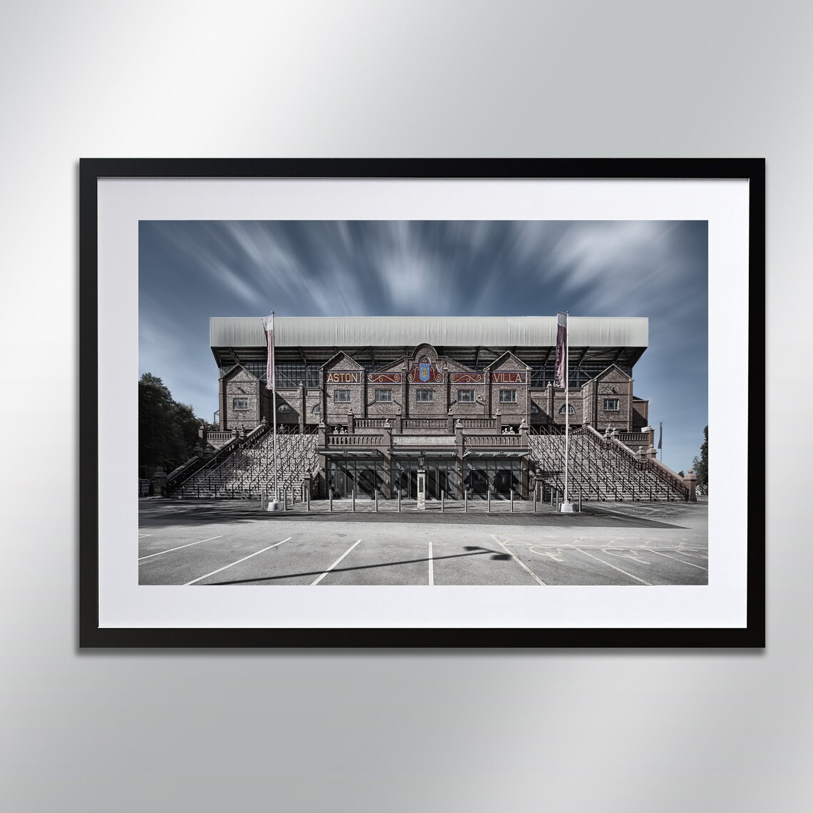Villa Park Stadium Signed Print, Cityscape Art Print