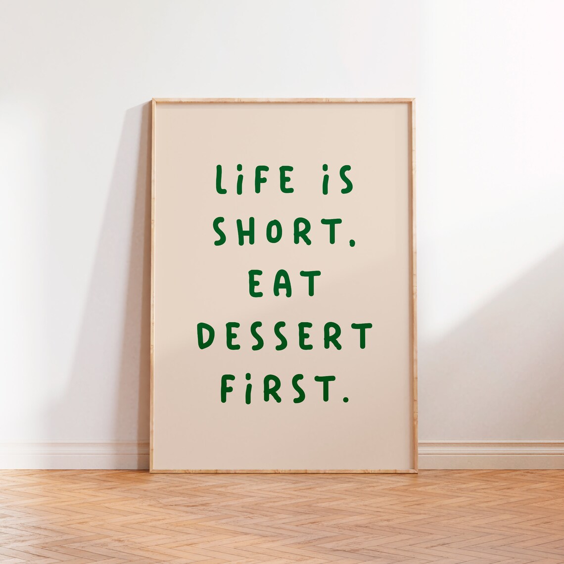 Life Is Short Eat Dessert First Typography Art Print - Image 2