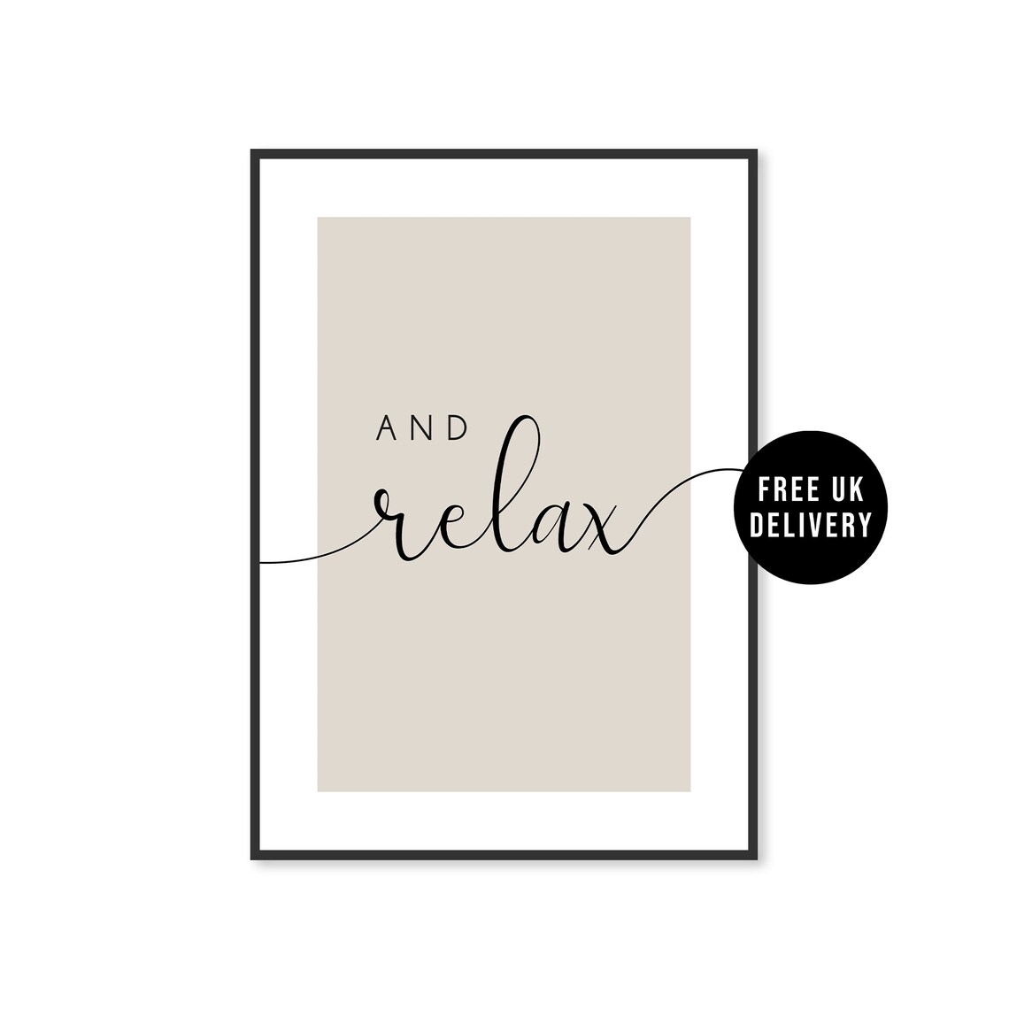 And Relax Bathroom Prints Bathroom Decor Bathroom Prints Grey Unframed A5 A4 A3 Poster Gallery Wall Decor Typography Script Font Print